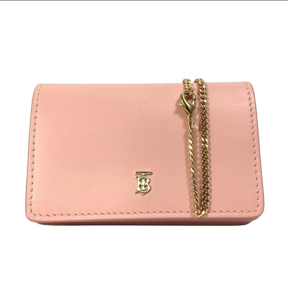 Burberry Jessie Chain Card Case in Leather - Picture 1 of 9